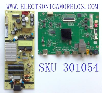 KIT DE TARJETAS PARA TV TCL / NUMERO DE PARTE MAIN 30801-000300 / 30800-000326 / 40-MS14F1-MAA2HG / MS14F1 / V8-ST14K01-LF / 11602-500236 / FUENTE 08-L12NLA2-PW210AA / 40-L12NW4-PWG1CG / L12NW / PANEL LVF395NDEL / DISPLAY V400HJ6-PE1 / MODELO 40S325